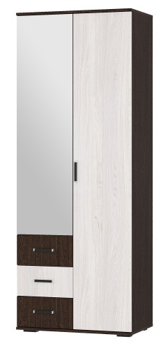 Шкаф двухдверный Белла, венге/ясень белый