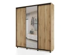 Шкаф-купе PRIME, 177х60х230 Дуб вотан с зеркалом