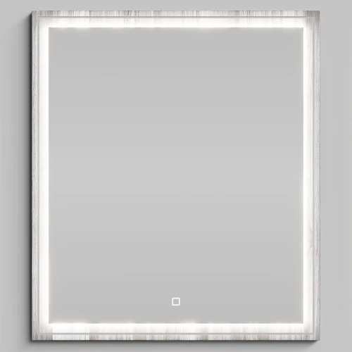 Зеркало Лайт 70, Лиственница структурная контрастно-серая ПВХ 64202