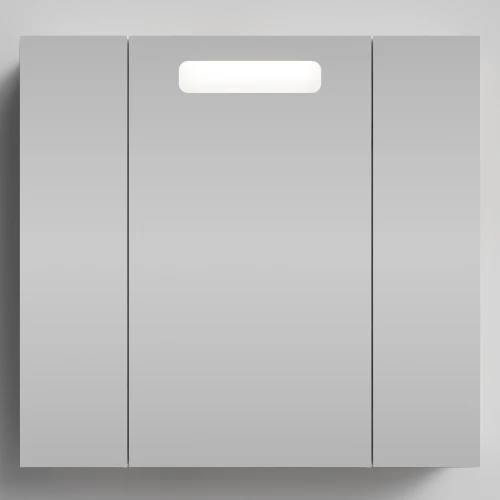 Зеркало Мальта 80, Мрамор Белый натур милк ПВХ 2537