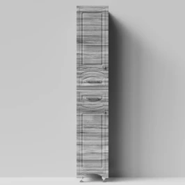 Пенал Адам 35 напольный, Лиственница структурная контрастно-серая ПВХ 64202, левый