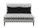 Диван двухместный Пати NH1815, 123х82х71, черно-белый