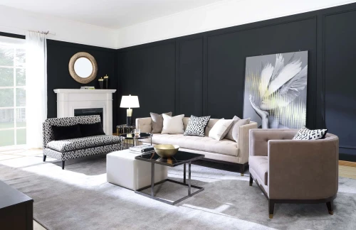 Диван двухместный Пати NH1815, 123х82х71, черно-белый