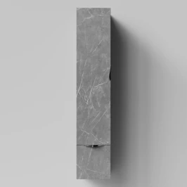 Пенал Марко 30 подвесной, дверь и ящик, ручки Хром, Мрамор Серый софт тач ПВХ 4044-1, левый