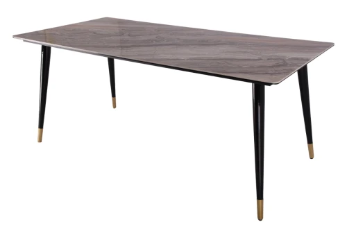 Стол обеденный Рио Гранд MC232-180BR, 180х90х76 см, коричневая керамика/черный