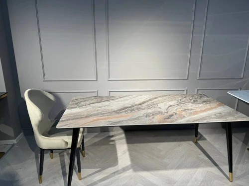 Стол обеденный Рио Гранд MC232-180BR, 180х90х76 см, коричневая керамика/черный