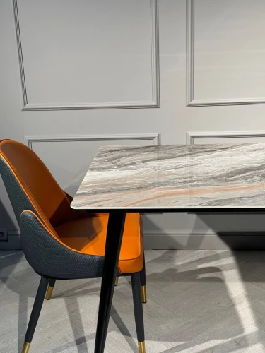 Стол обеденный Рио Гранд MC232-180BR, 180х90х76 см, коричневая керамика/черный