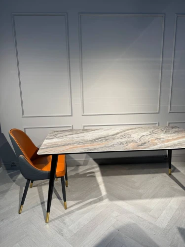 Стол обеденный Рио Гранд MC232-180BR, 180х90х76 см, коричневая керамика/черный