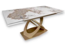 Стол DikLine EKE160 керамика К32 глянец, опоры золото (3 уп.)