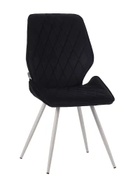 DC230 Стул мягкий, ГРАФИТ#M420-12 велюр, каркас металл, белый КРУГЛЫЙ