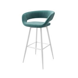 Стул полубарный Барни Р 700, b15 MINT LUX/БЕЛЫЙ
