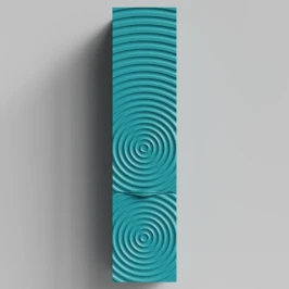 Пенал Эйфория 35 F1, пример RAL 5021 Водная синь, матовая, подвесной, левый