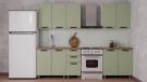 Готовая кухня ГК Аленушка 2 м Магнолия Фисташка/Фисташка,скоба черный,черный