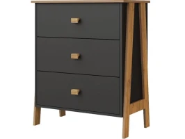 Комод «Скандинавия» КМК 0905.10, Антрацит/Дуб Наварра