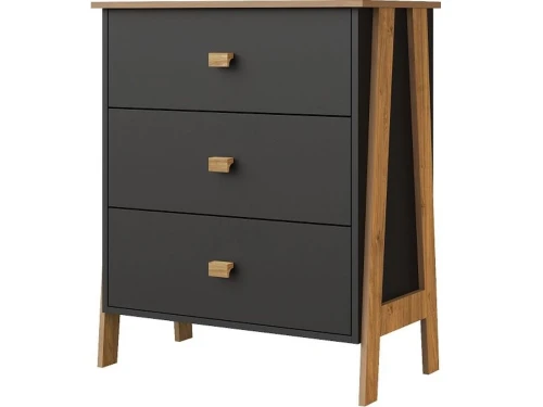 Комод «Скандинавия» КМК 0905.10, Антрацит/Дуб Наварра