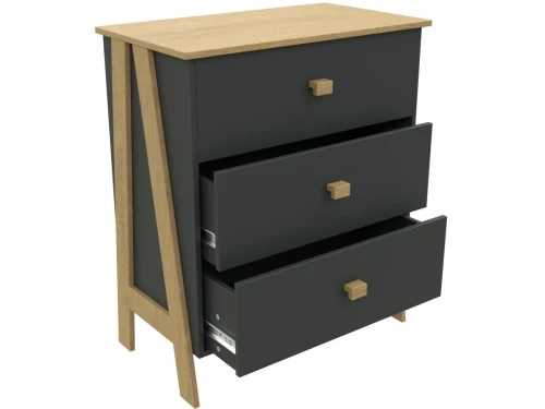 Комод «Скандинавия» КМК 0905.10, Антрацит/Дуб Наварра