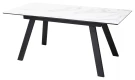 Стол МОРИС-2 140 MATTE БЕЛЫЙ МРАМОР, керамика / Черный каркас, М-City Стол МОРИС-2 140 MATTE БЕЛЫЙ МРАМОР, керамика / Черный каркас, М-City