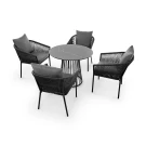 Комплект из искусственного ротанга PATIO Черный металлик