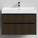 Тумба Бонум 1, 85 подвесной, Дуб цвет 14 Vodok с раковиной в комплекте