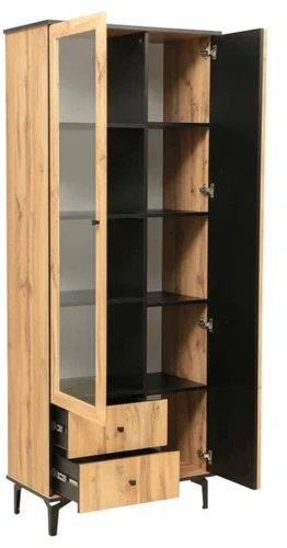 Шкаф комбинированный Либерти 51.02 (опора h150) Дуб вотан/Черный