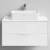 Тумба Липс 90, базовая Белая эмаль, матовая, 2 ящика, подвесной Vodok с раковиной в комплекте