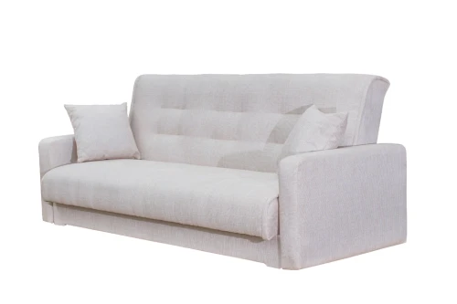 Диван Лондон 120, рогожка, полностью серый, пружинный блок Боннель