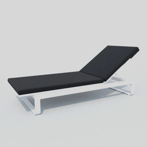 Шезлонг LETTO антрацит - белый каркас