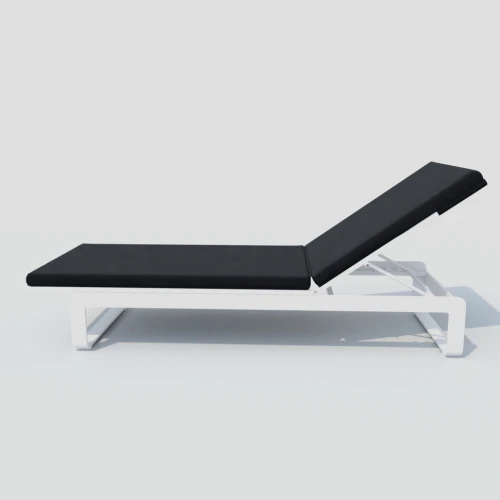 Шезлонг LETTO антрацит - белый каркас