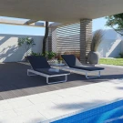 Шезлонг LETTO антрацит - белый каркас Шезлонг LETTO антрацит - белый каркас