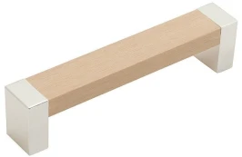 Ручка скоба мебельная С-18 Клен/Хром 105*17*24