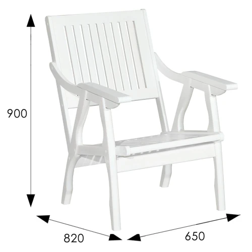 Кресло Массив решетка, каркас снег