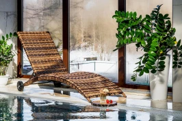 Шезлонг AGATA коричневый без матраса