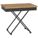 Стол универсальный трансформируемый АНДРЭ Loft ЛДСП дуб вотан/чёрный