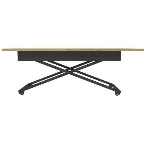 Стол универсальный трансформируемый АНДРЭ Loft ЛДСП дуб вотан/чёрный