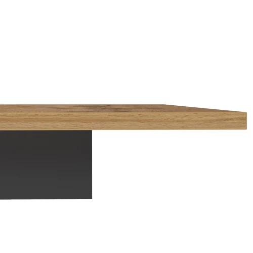 Стол универсальный трансформируемый АНДРЭ Loft ЛДСП дуб вотан/чёрный