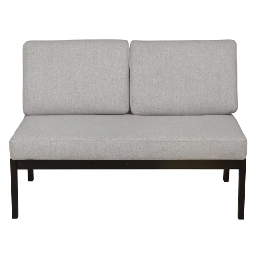 Диван-скамья Массив мягкая ткань серый, каркас венге