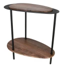 Стол журнальный МеталлАрт М036 коричневый дуб/черный