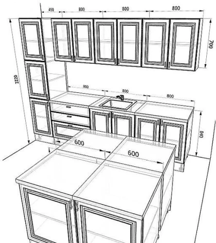 Кухня Ева Комплектация 7