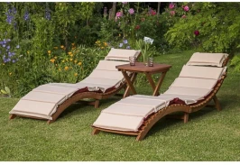 Комплект шезлонги и столик AFM-803A-T133 Beige (2+1)