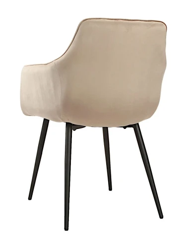 DC836 Стул мягкий с подлокотниками, МОККО#G62-13 велюр, каркас металл черный