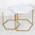Стол журнальный МеталлАрт М003 белый мрамор/золото