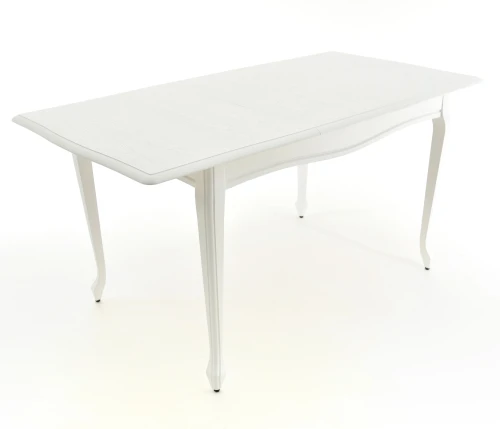 Стол Кабриоль, Эмаль белая/Патина серебро