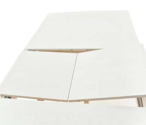 Стол Кабриоль, Эмаль белая/Патина серебро