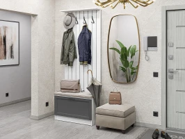 Готовая прихожая Стиль-01 Stormy Silkwood Белый