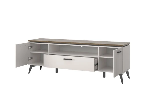 VINATI, Тумба RTV 2D1SN. Цвет ПЕРСИДСКИЙ ЖЕМЧУГ/ АМАРОК