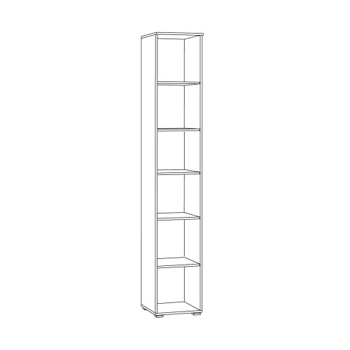 Шкаф-витрина 16.394.03 Остин Серый Графит, Дуб Золотой