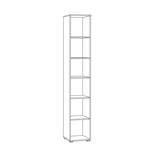 Шкаф-витрина 16.394.03 Остин Серый Графит, Дуб Золотой