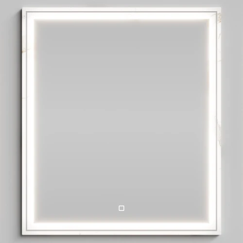 Зеркало Лайт 70, Мрамор Белый натур милк ПВХ 2537