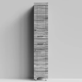 Пенал Адам 35 напольный, Лиственница структурная контрастно-серая ПВХ 64202, правый