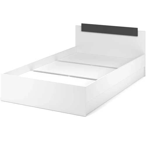 Кровать «Чикаго» 120 настил ЛДСП, Антрацит/Белый